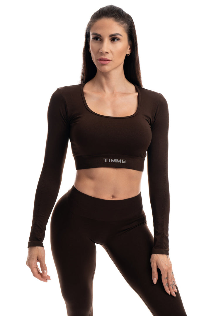 Crop top s dlouhým rukávem Seamless Skin 2.0 TIMME