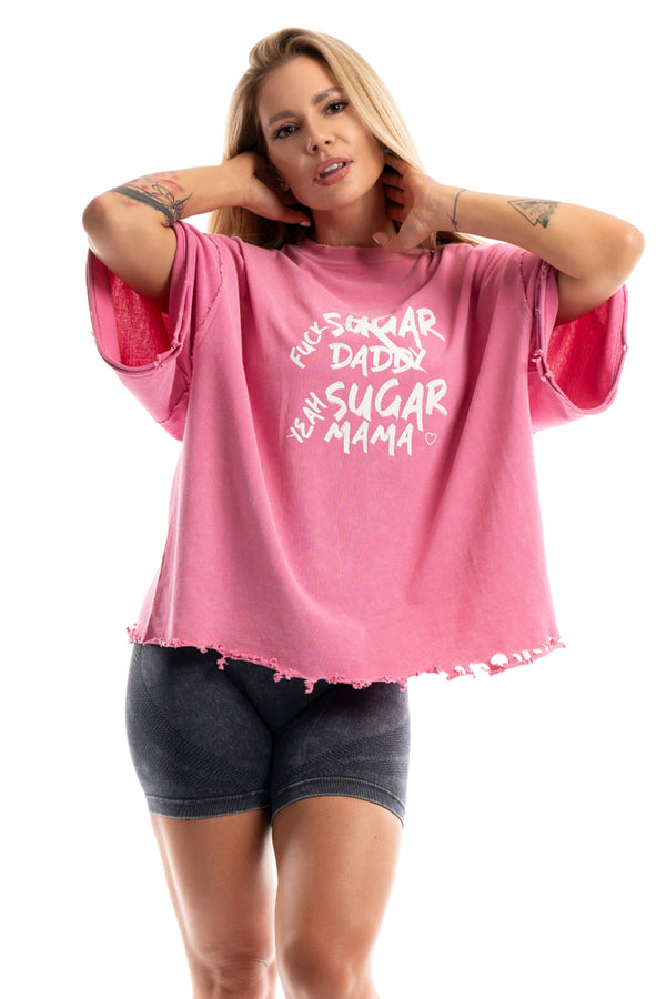 DNA Unisex Oversize Crop T-Shirt SUGAR